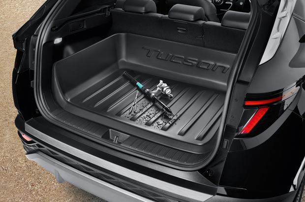 Kofferraumwanne mit erhöhtem Rand.